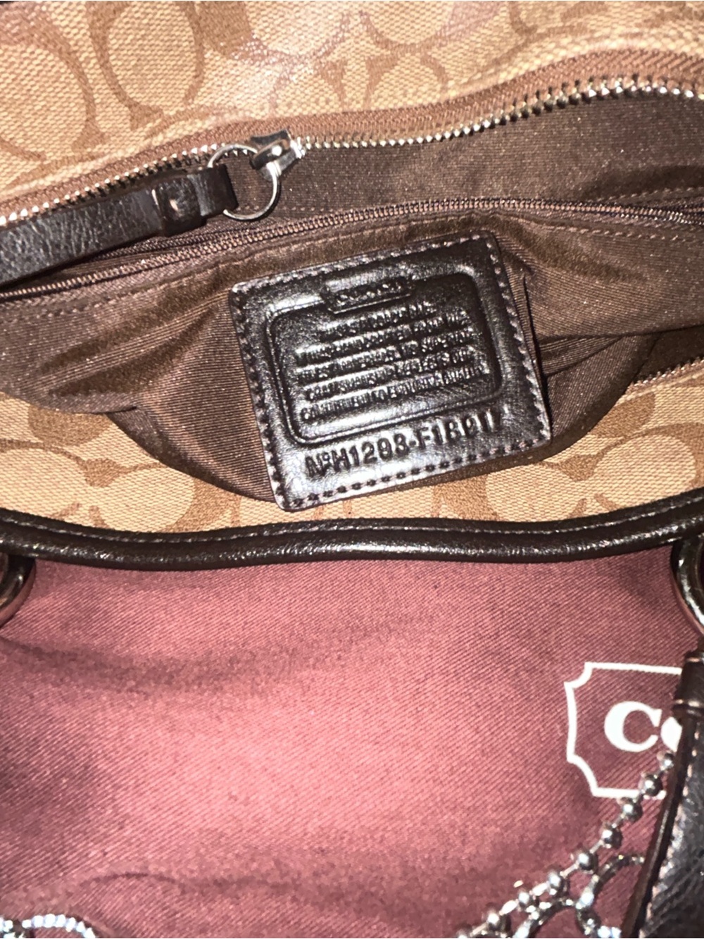 Coach Peyton Signature Heritage Pocket Tote Bag Y2K Vintage - Picture 13 of 14